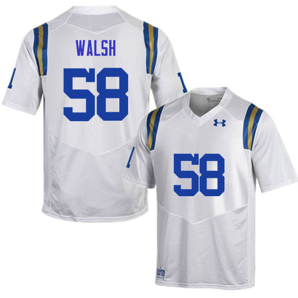 Men #58 Koby Walsh UCLA Bruins Under Armour College Football Jerseys Sale-White